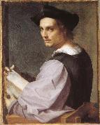 Andrea del Sarto Portratt of young man oil on canvas